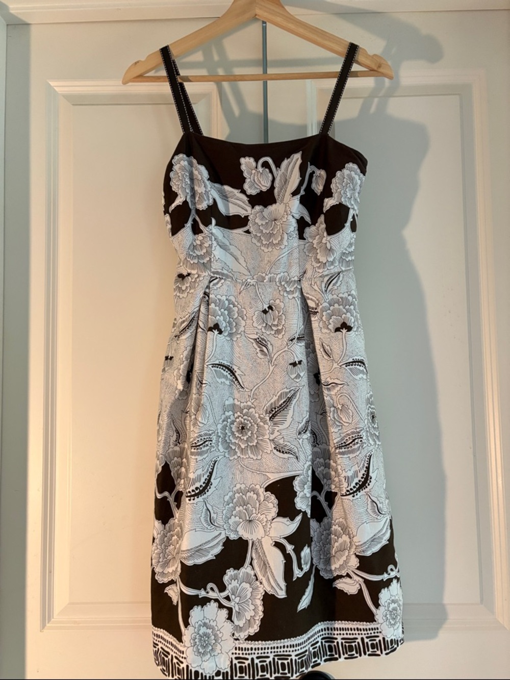 Ann Taylor Petite Chocolate Brown Floral Dress